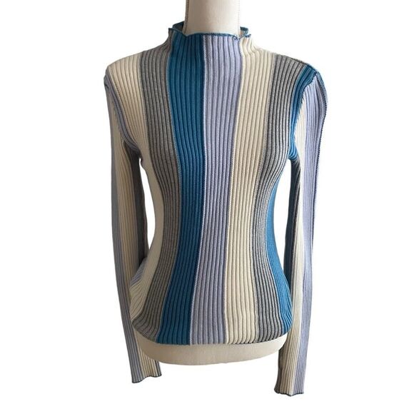 Love Whit Long Sleeve Stripe Sweater Size Small - Picture 1 of 7